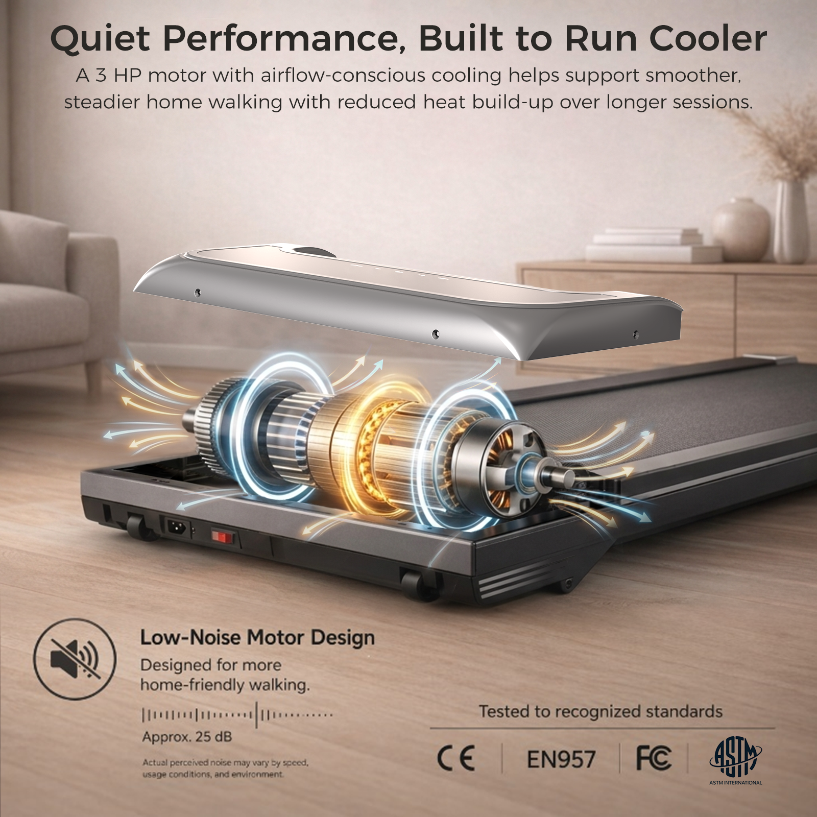 Tapis de marche Niceday avec inclinaison automatique de 10 % - 181 kg 