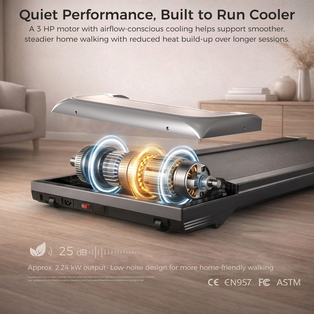 Niceday Under Desk Treadmill with Automatic Incline, 10 Incline Levels