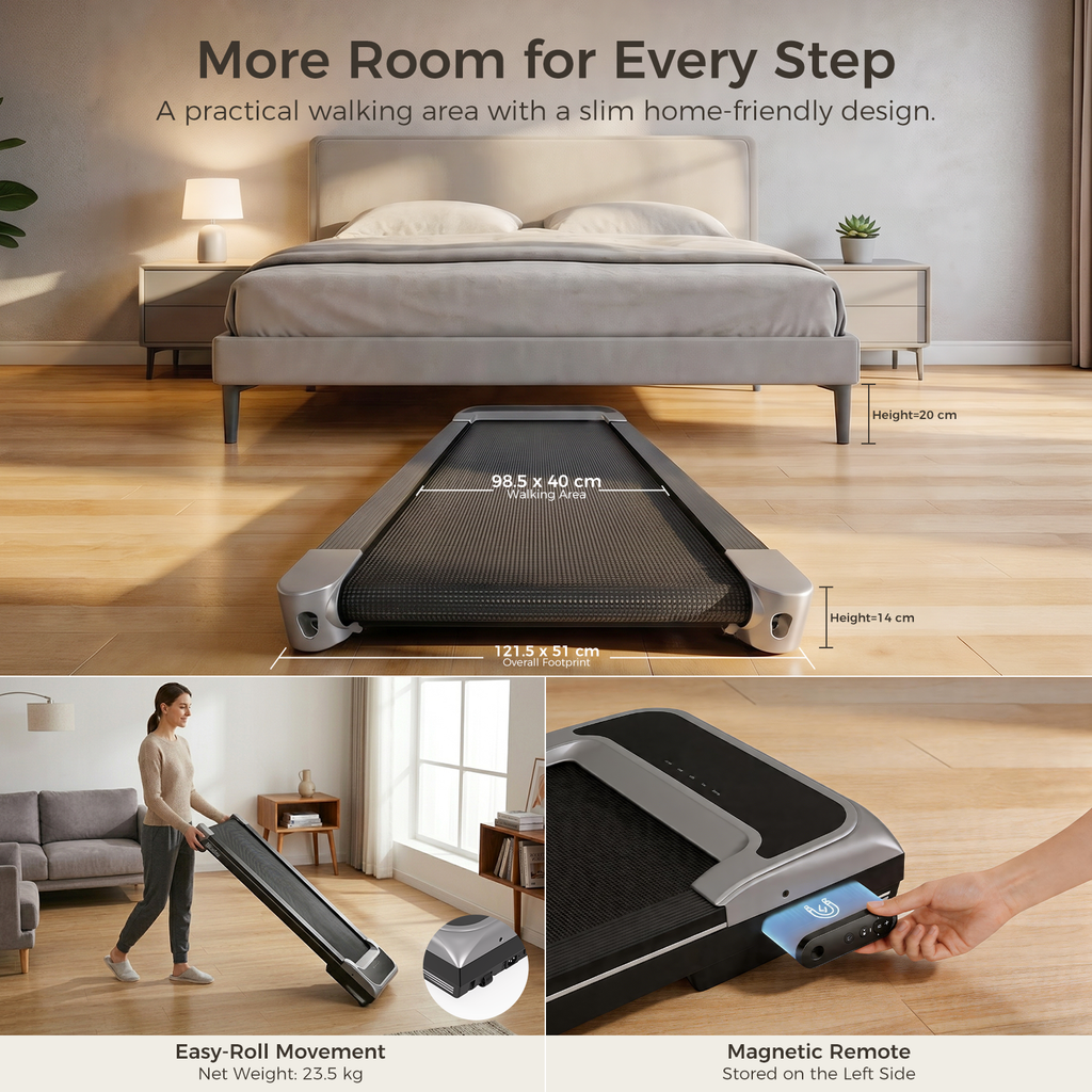 Tapis de marche Niceday avec inclinaison automatique de 10 % - 181 kg 