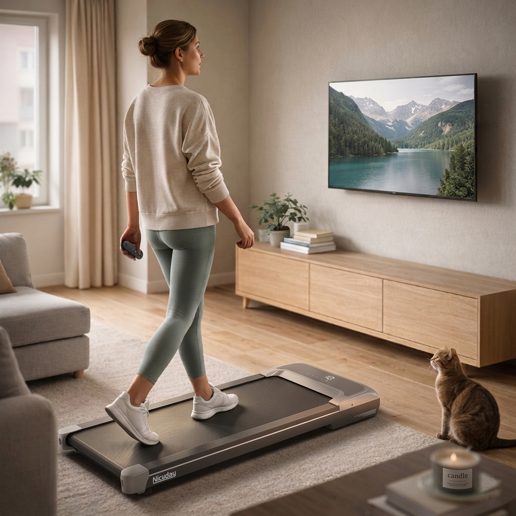 Tapis de marche Niceday avec inclinaison automatique de 10 % - 181 kg 