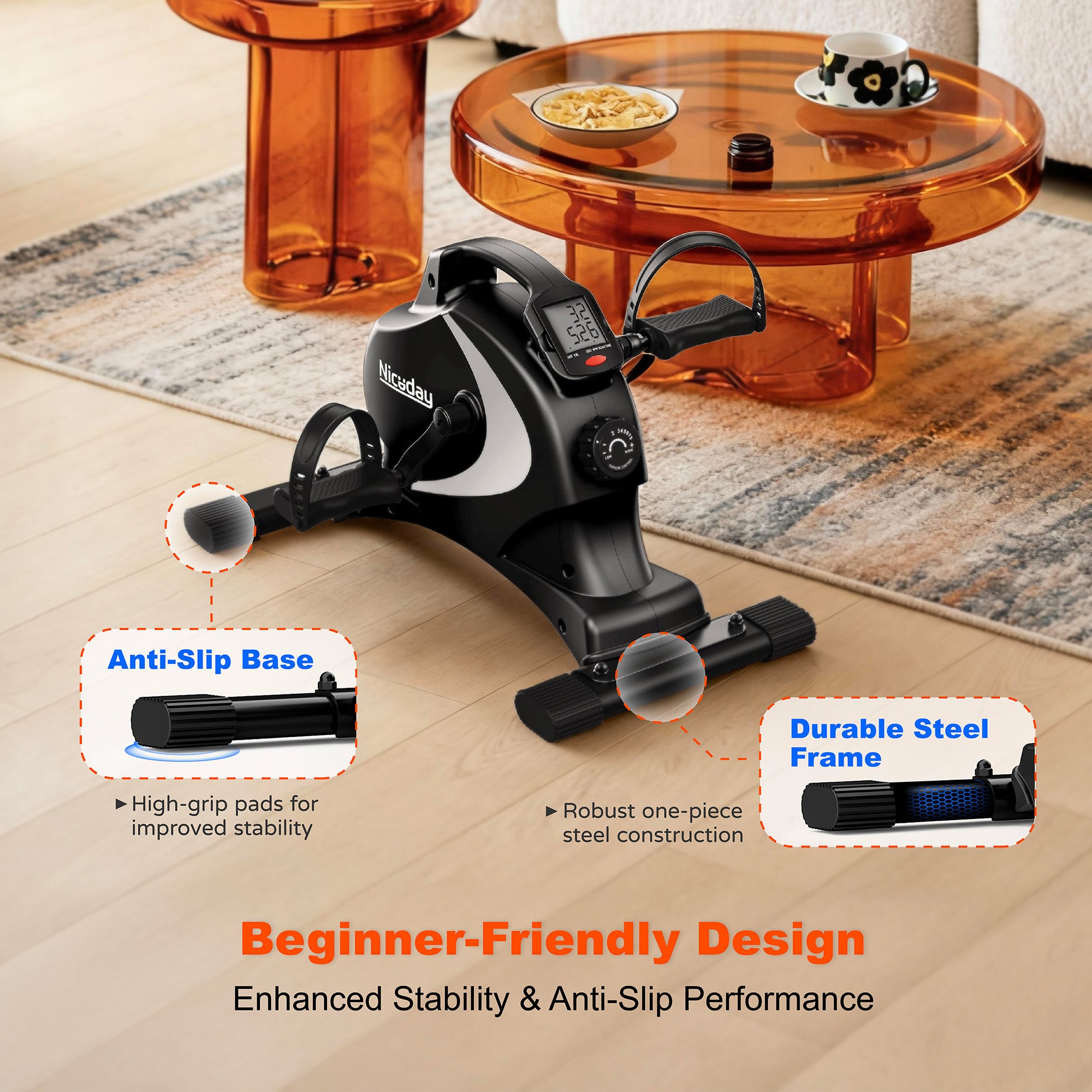 Niceday Mini Exercise Bike, Foot Pedal Exerciser