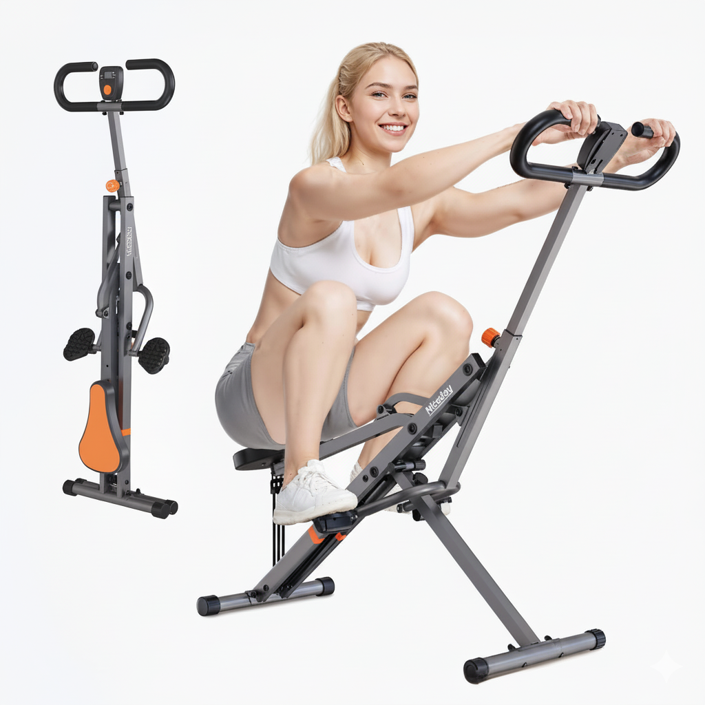 Niceday Squat Machine, 2 in 1 Squat Rowing Machine,