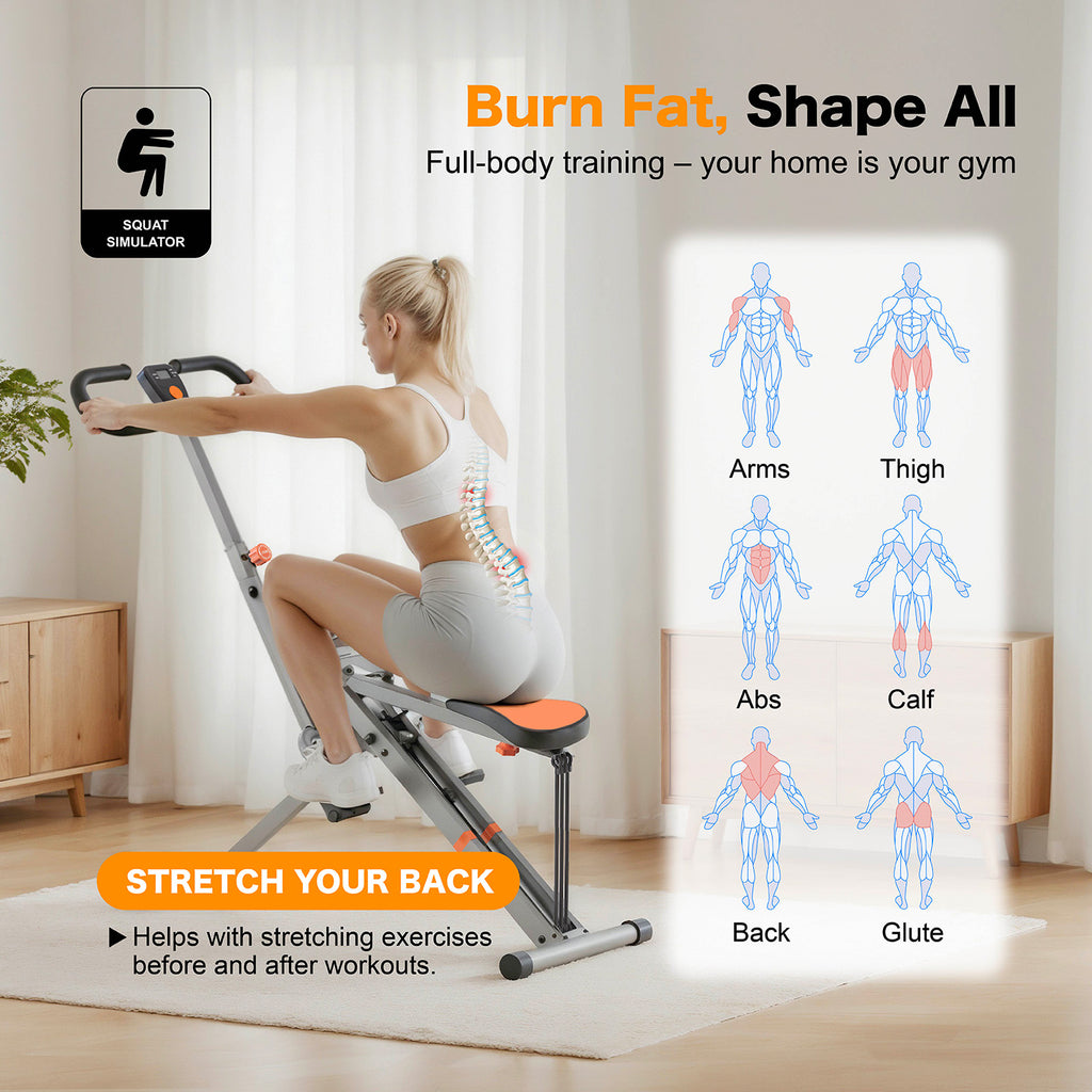 Niceday Squat Machine, 2 in 1 Squat Rowing Machine,