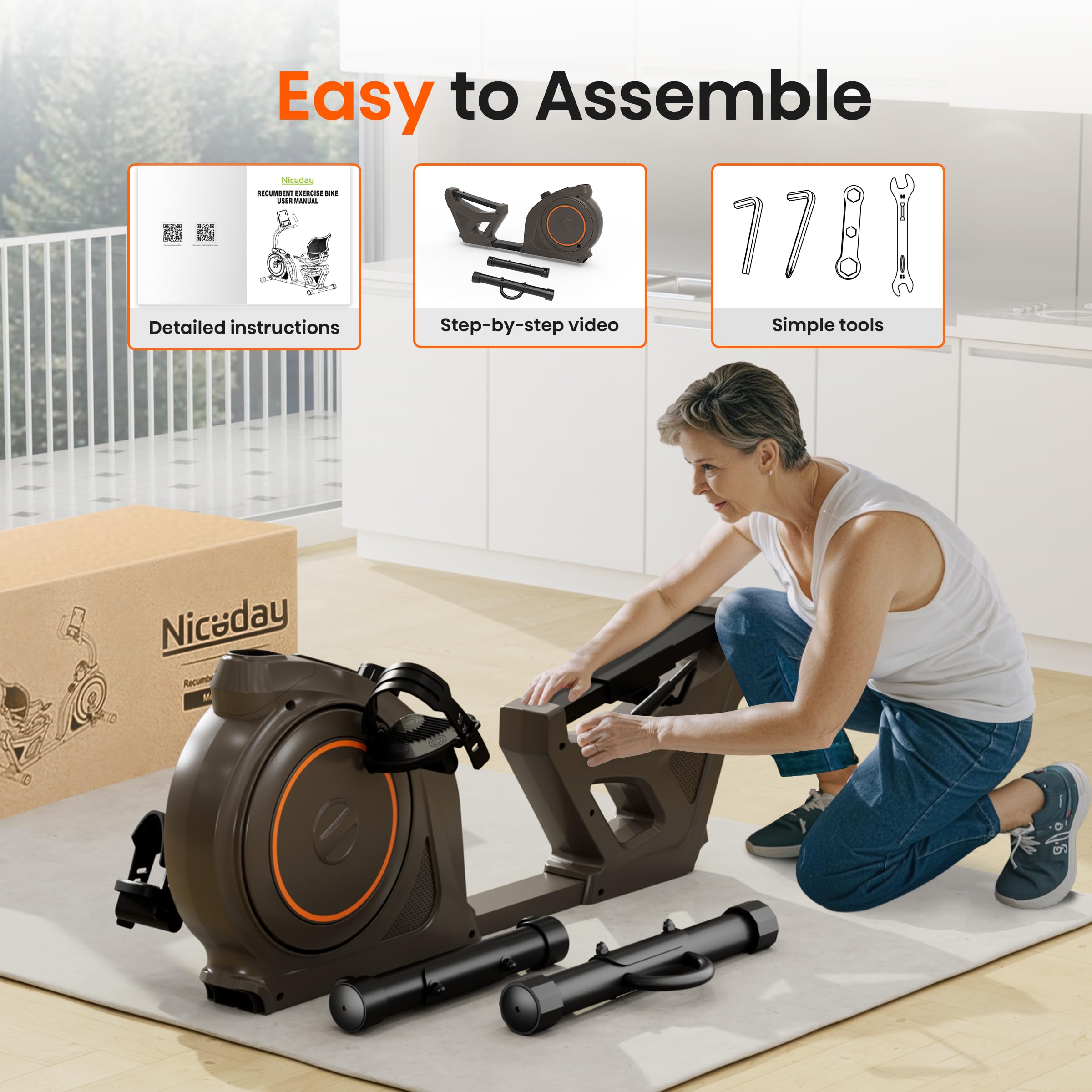 Niceday Recumbent Exercise Bike