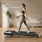 Niceday Walking Pad mit Steigung – XL-Laufband für Zuhause Klappbar & Leise, Großes Fitnessgerät für Zuhause, Laufband mit 10 Steigungen, Walkingpad Mini Treadmill für Home Workout