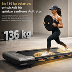 Niceday Walking Pad mit Steigung – XL-Laufband für Zuhause Klappbar & Leise, Großes Fitnessgerät für Zuhause, Laufband mit 10 Steigungen, Walkingpad Mini Treadmill für Home Workout