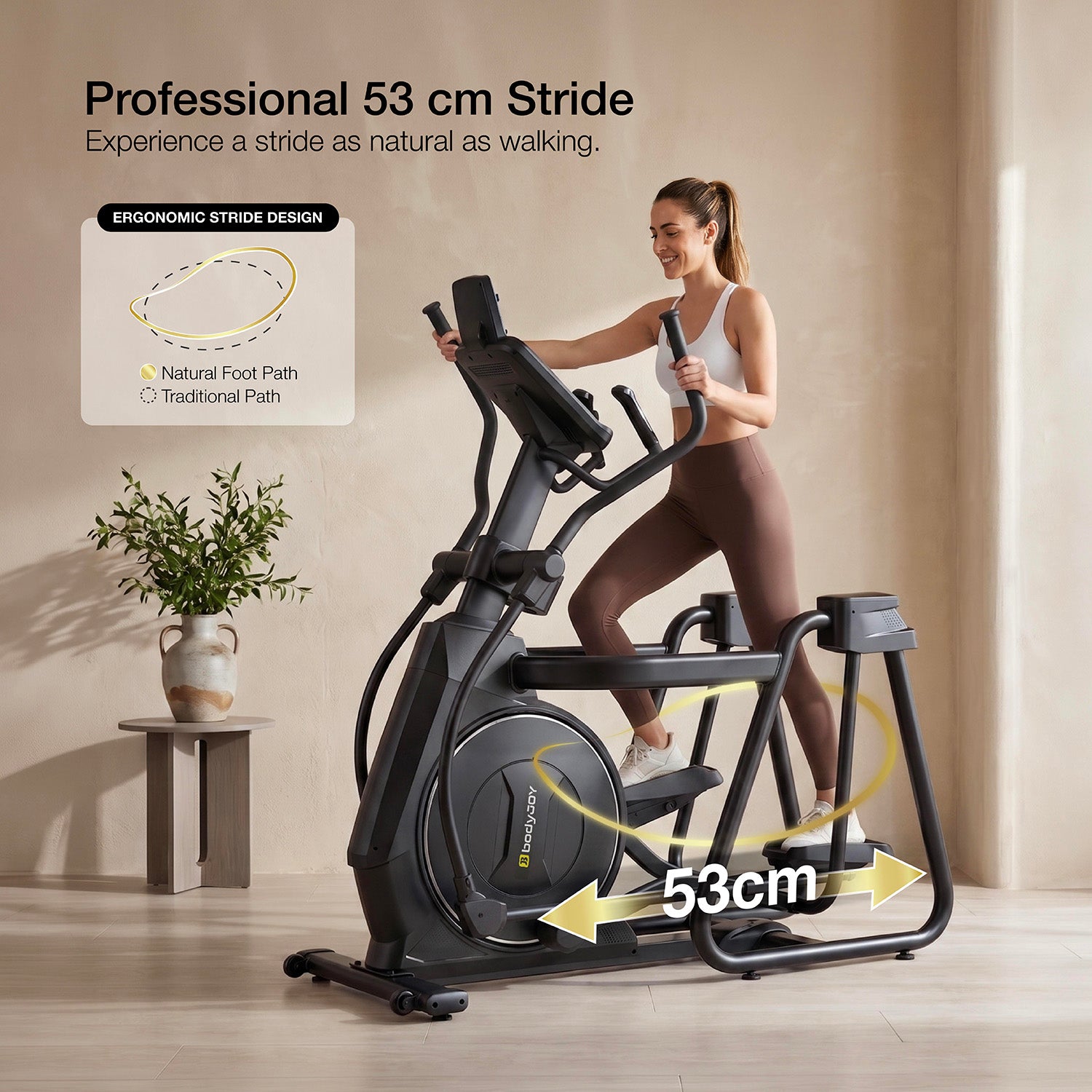 Niceday x Bodyjoy Elliptical Exercise Machines-53CM Stride & 32 Level