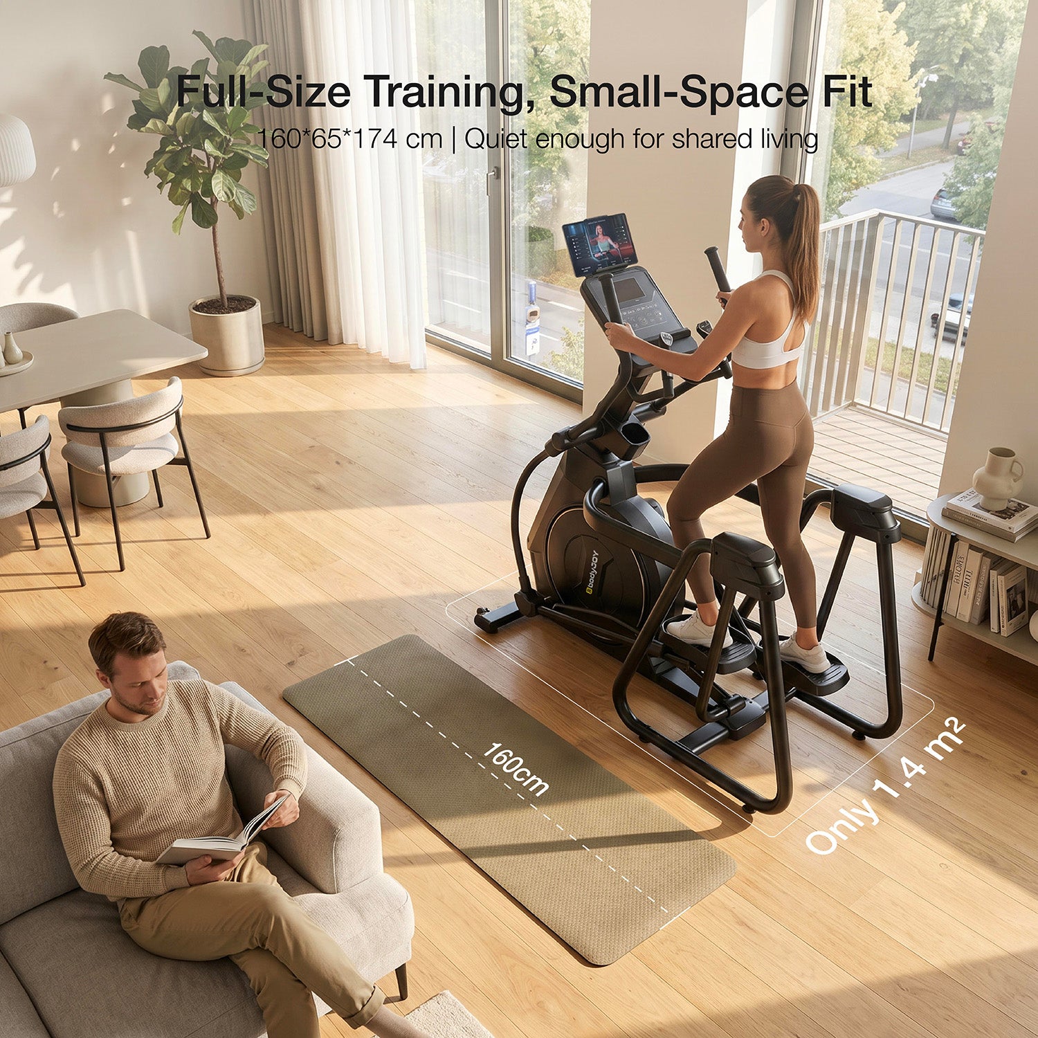 Niceday x Bodyjoy Elliptical Exercise Machines-53CM Stride & 32 Level
