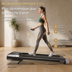 Niceday Tapis de marche avec inclinaison automatique – 10 niveaux d'inclinaison pour une marche plus intense