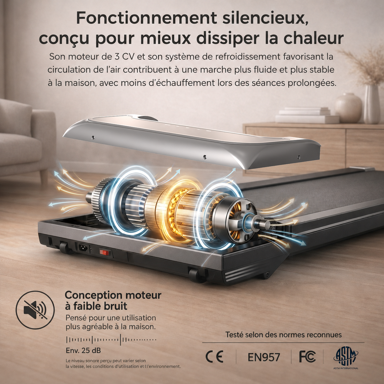Niceday Tapis de marche avec inclinaison automatique – 10 niveaux d'inclinaison pour une marche plus intense