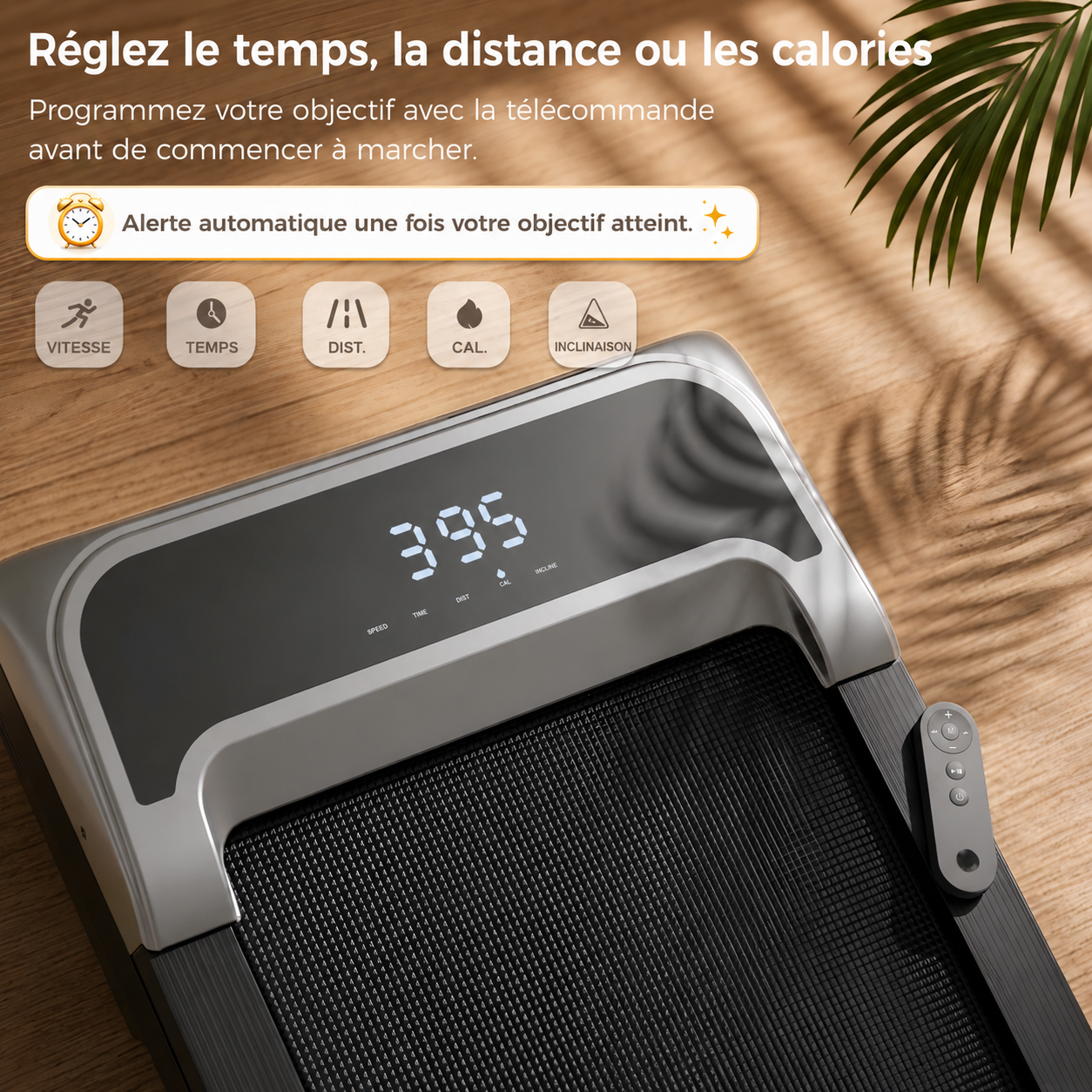 Niceday Tapis de marche avec inclinaison automatique – 10 niveaux d'inclinaison pour une marche plus intense