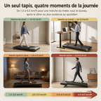 Niceday Tapis de marche avec inclinaison automatique – 10 niveaux d'inclinaison pour une marche plus intense