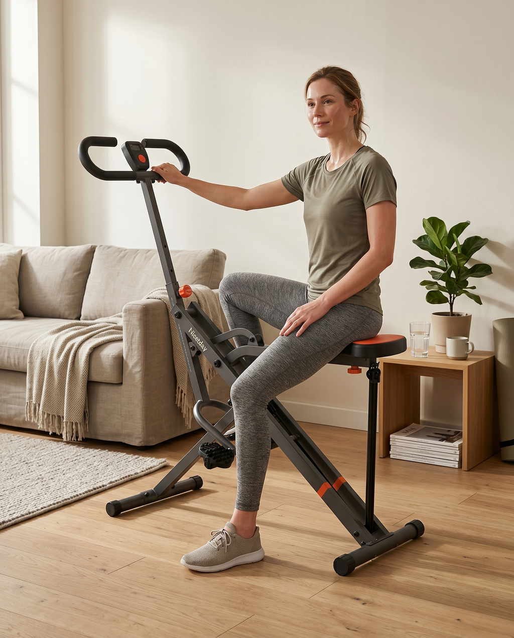 Niceday Squat Machine, 2 in 1 Squat Rowing Machine,