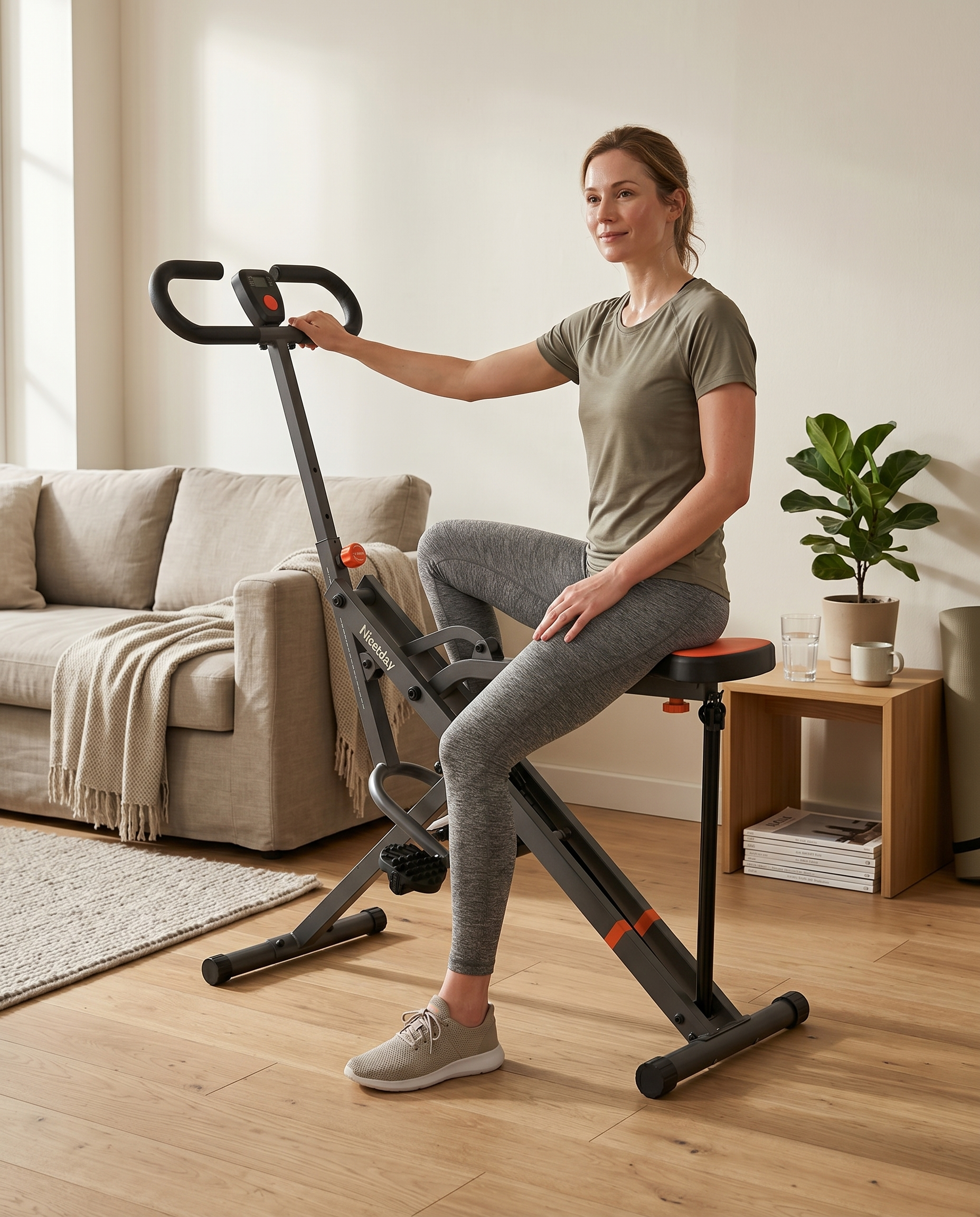 Niceday Squat Machine, 2 in 1 Squat Rowing Machine,