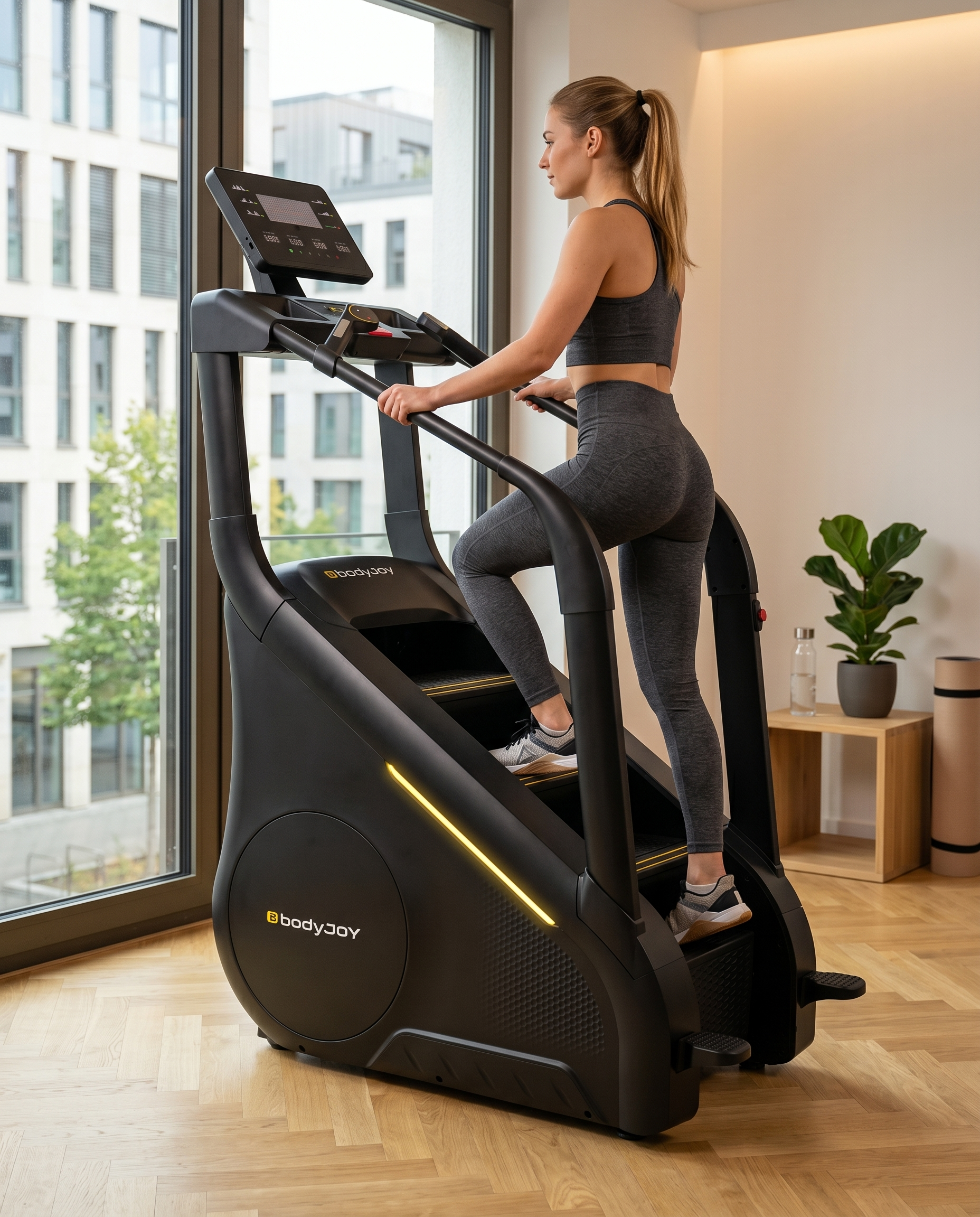 NICEDAY Stair Stepper Machine for Home Gym, Stair Climber with 25 Resistance Levels, 300 KG Capacity, 7-Level Safety System, LED Touchscreen